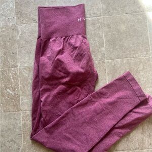 NVGTN Red Leggings High-Waisted Performance